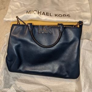 Michael Kors Navy Blue Leather Bag